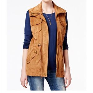 American rag black suede women’s vest S